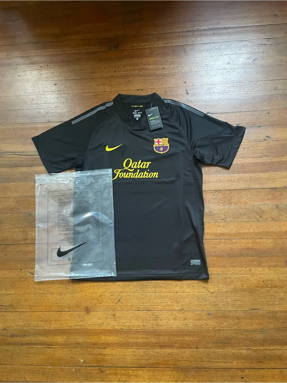 Nike Black & Yellow FC Barcelona Training Jersey